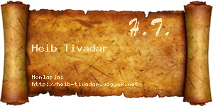 Heib Tivadar névjegykártya