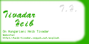 tivadar heib business card